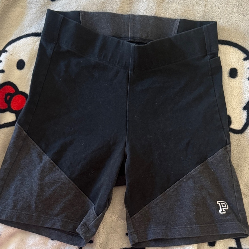 PINK Victoria's Secret Black and Gray Bike Shorts